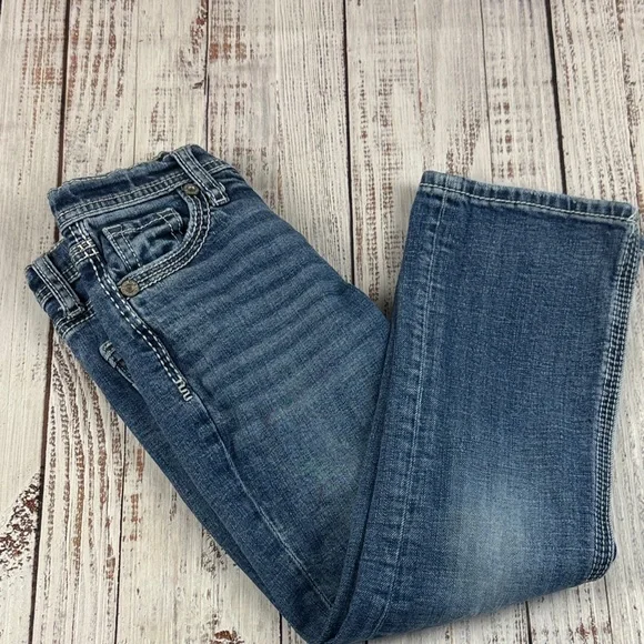 BKE “ CONNER” boot cut leg blue jeans  size 6 - Picture 11 of 14